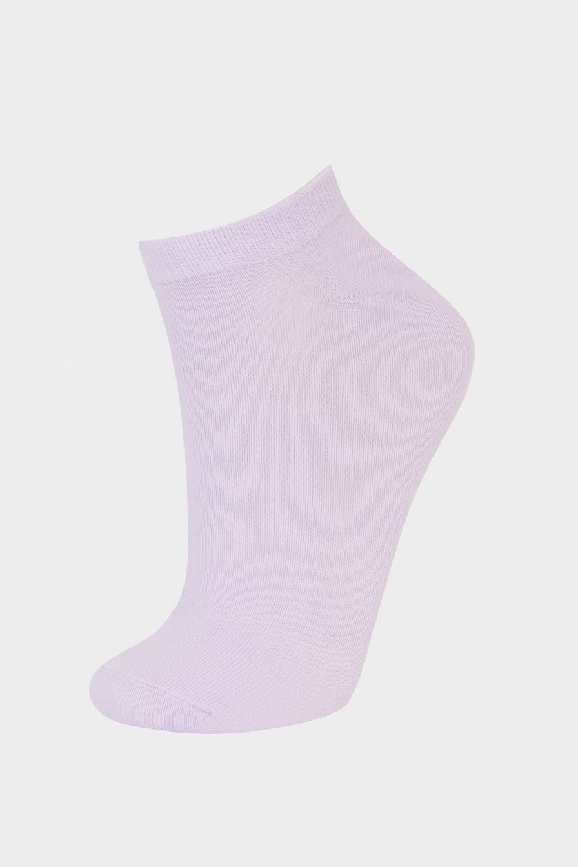 FEMME Violet Clair Lot de 5 Chaussettes courtes en coton pour femme