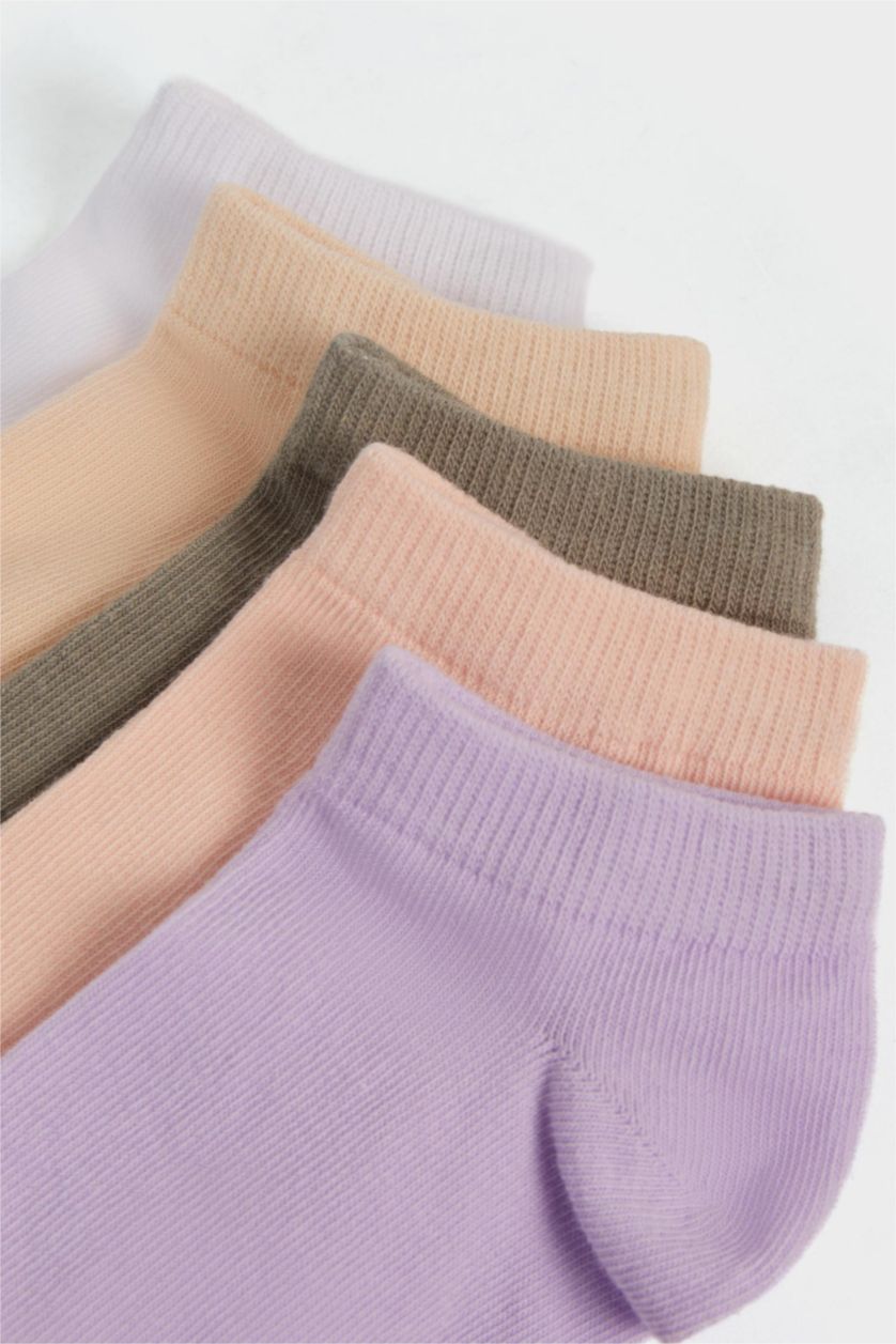FEMME Violet Clair Lot de 5 Chaussettes courtes en coton pour femme