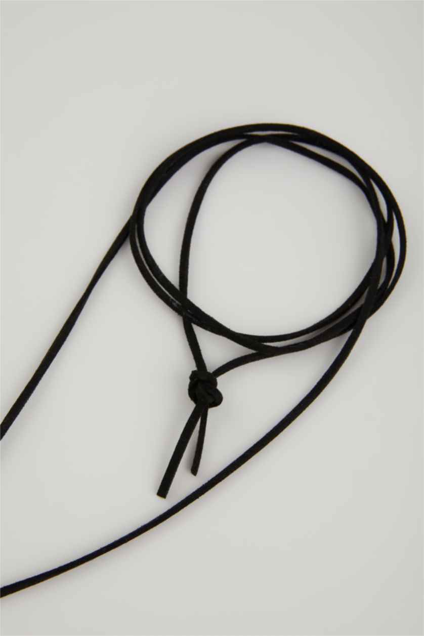 Kadın TRIXI - leopard Kadın Leopar Kalp Detaylı İpli Kolye