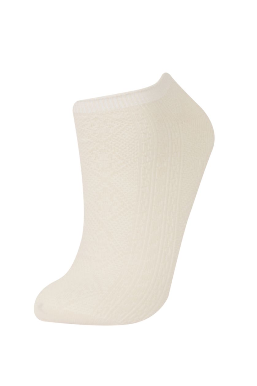 Kadın Karma Kadın Rahat Lastikli 5'li Pamuklu Patik Çorap