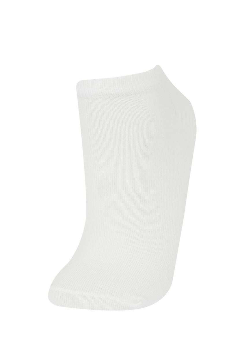 Kadın Karma Kadın Kalp Desenli 3'lü Pamuklu Patik Çorap