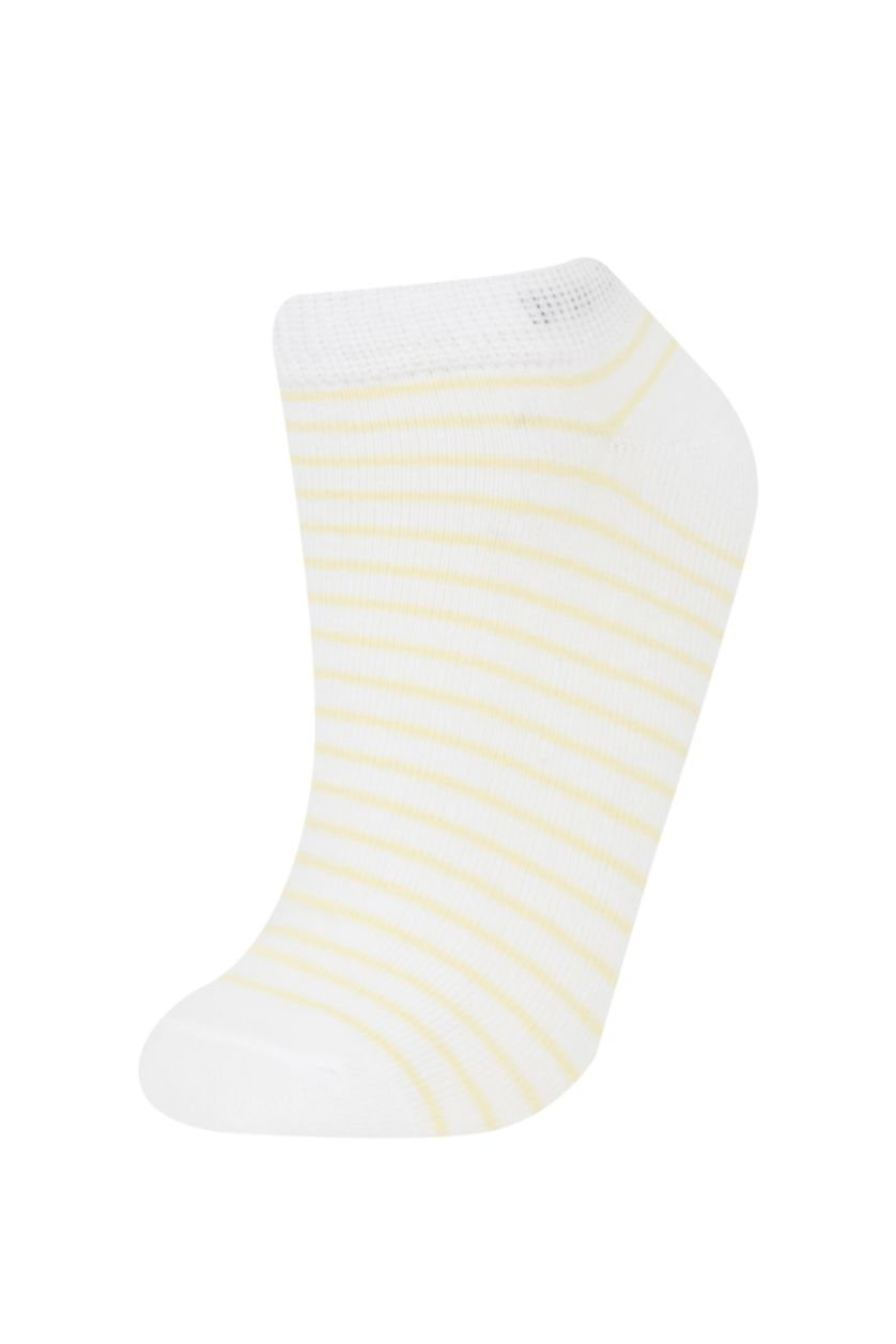 Kadın Karma Kadın Fırfırlı 3'lü Pamuklu Patik Çorap