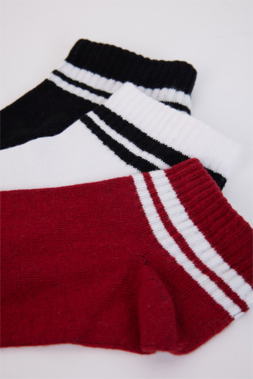 Kadın Karma Kadın 3'lü Pamuklu Patik Çorap