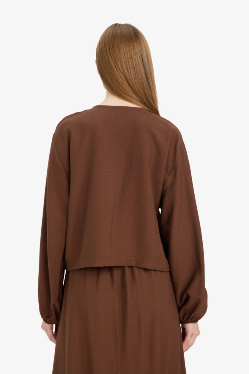 WOMAN Brown Relax Fit Long Sleeve Tunic