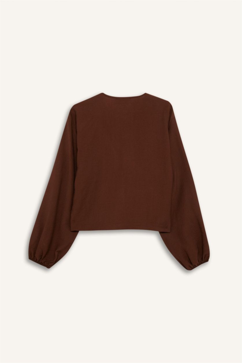 WOMAN Brown Relax Fit Long Sleeve Tunic