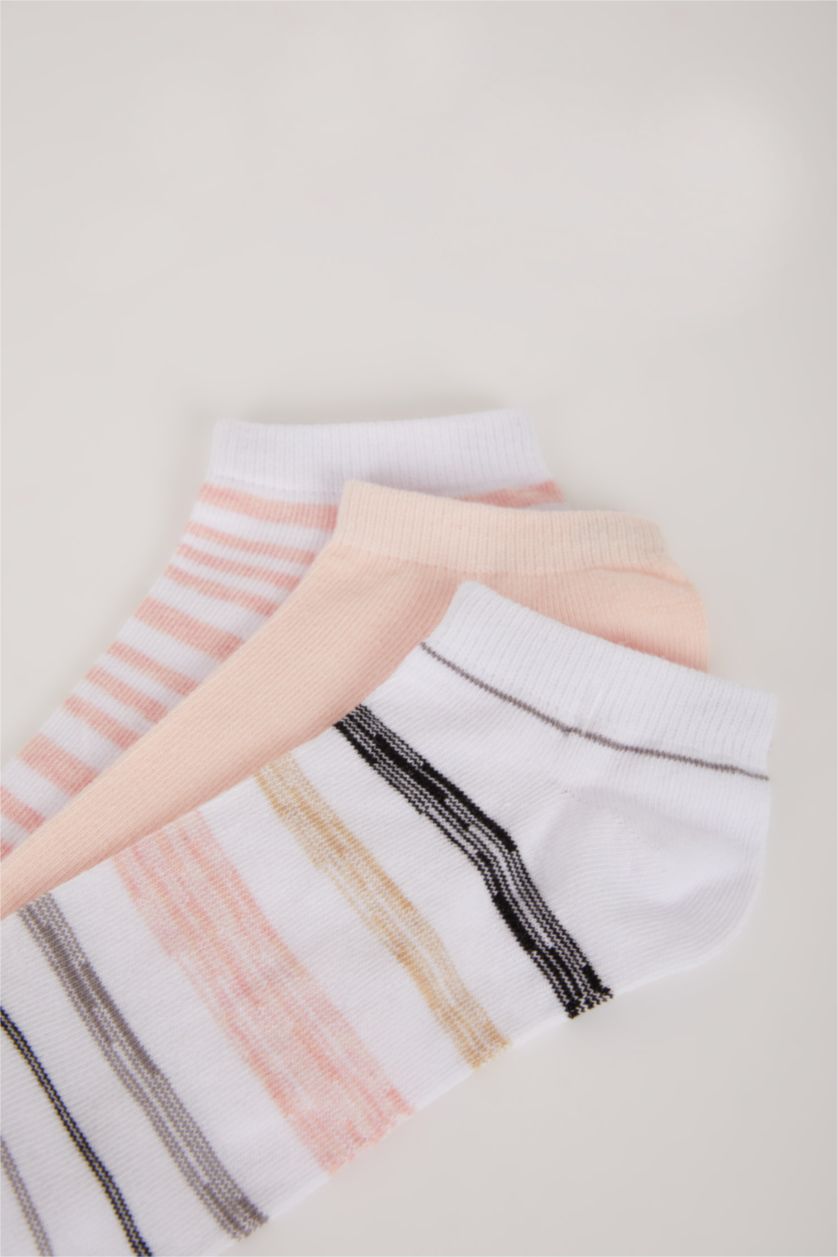 Kadın Karma Kadın 3'lü Pamuklu Patik Çorap