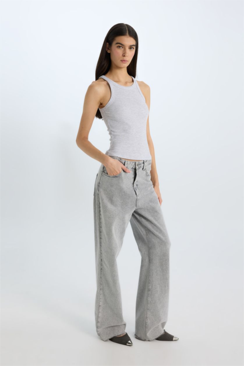 نساء ميلانج رمادي كيمونه سليم فيت مضلع بياخة هالتر