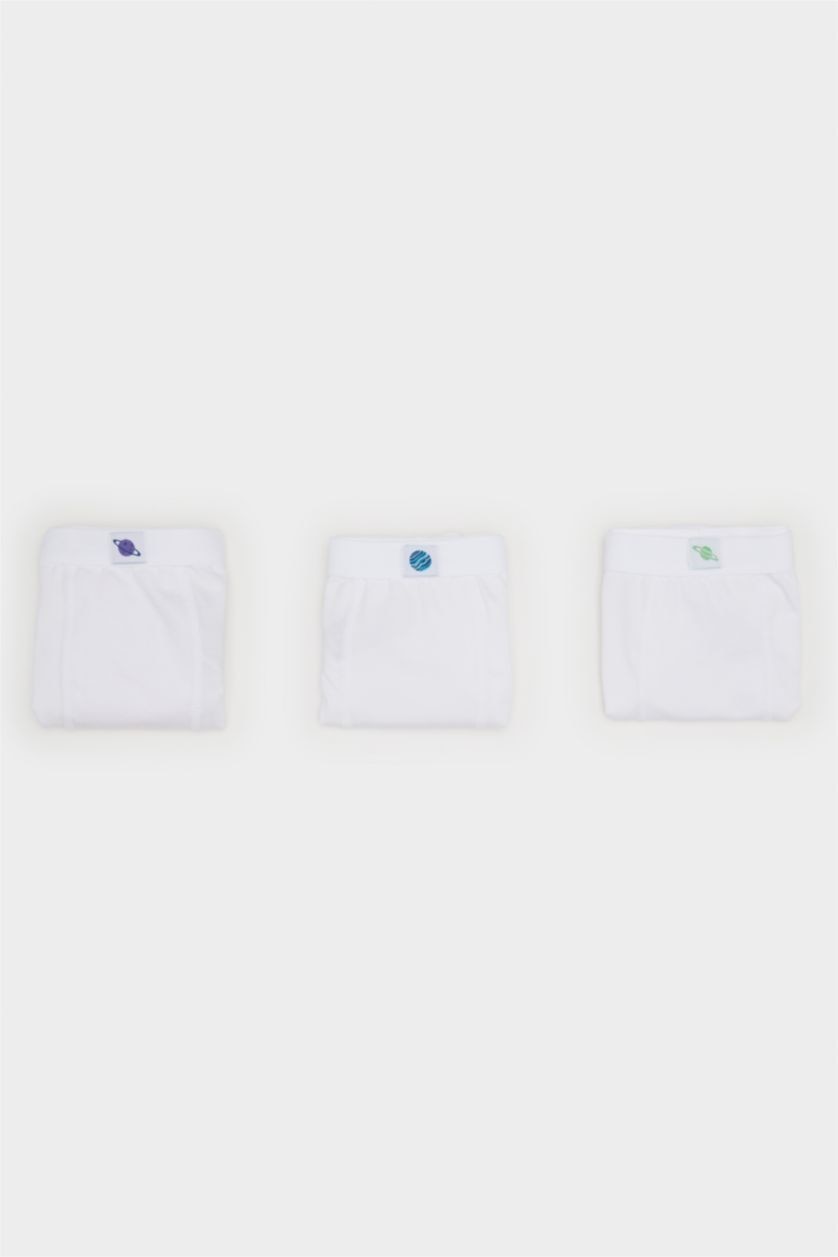 Erkek Çocuk - Genç Erkek Beyaz 3'li Boxer Erkek Çocuk