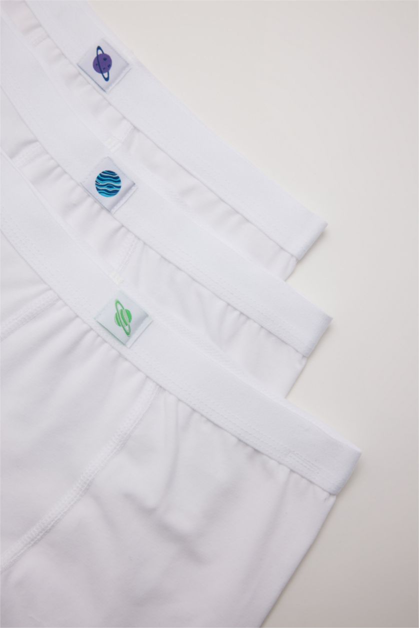 Erkek Çocuk - Genç Erkek Beyaz 3'li Boxer Erkek Çocuk