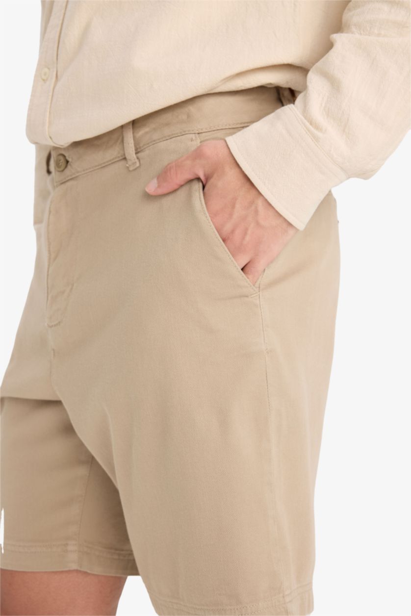 رجال بيج غامق شورت برمودا قصة عادية منسوج