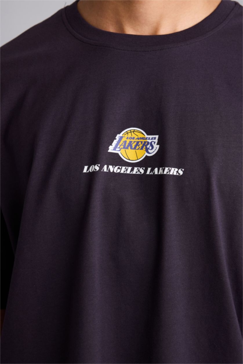 رجال بنفسجي غامق Oversize Fit Short Sleeve T-Shirt