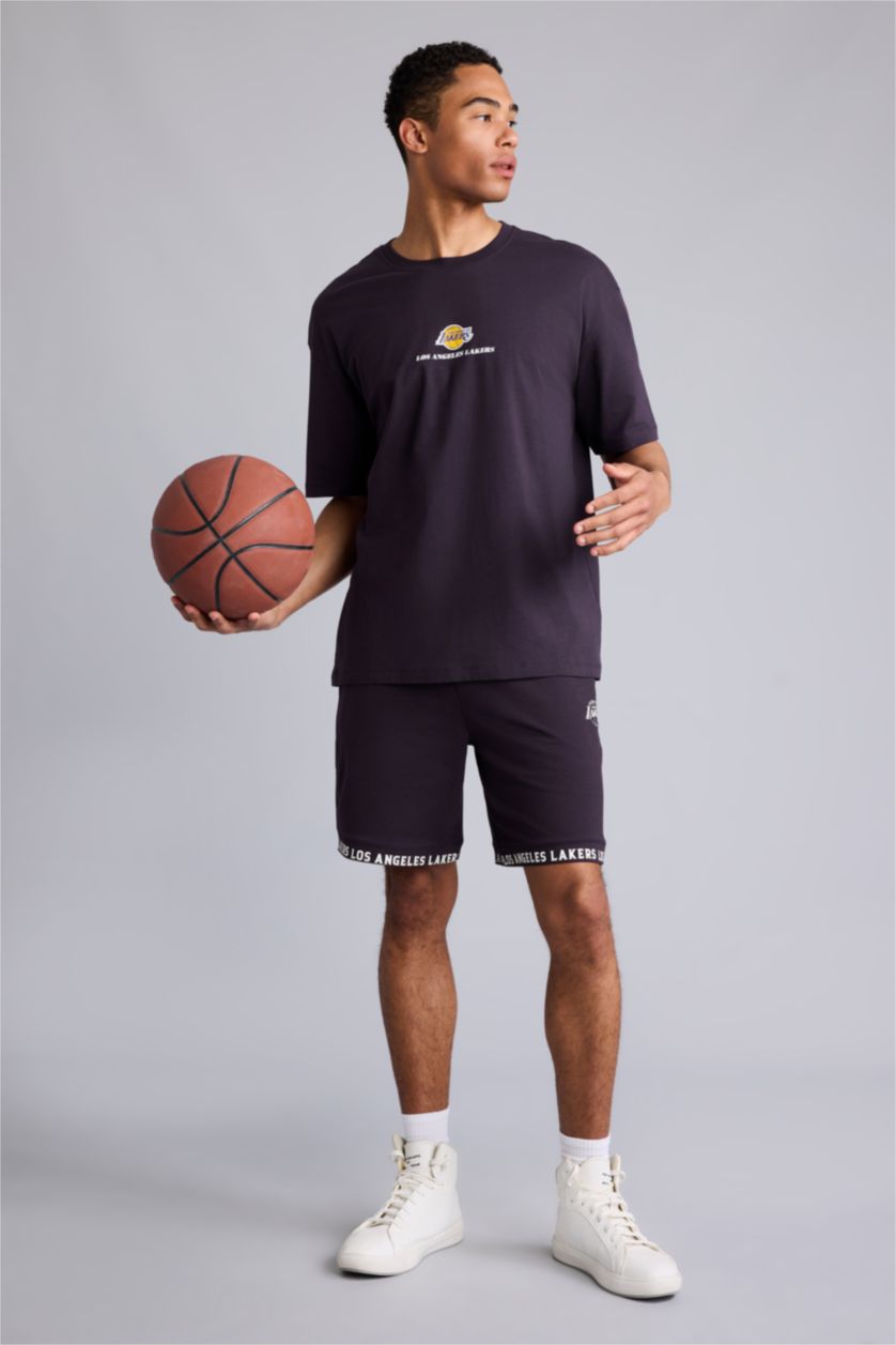 HOMME Violet Foncé Short NBA Los Angeles Lakers Coupe standard