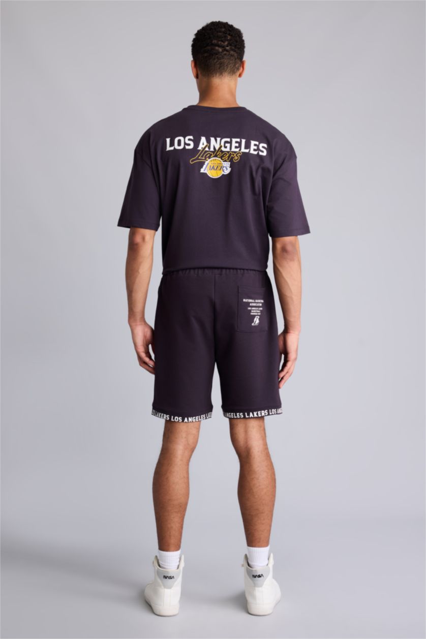 HOMME Violet Foncé Short NBA Los Angeles Lakers Coupe standard