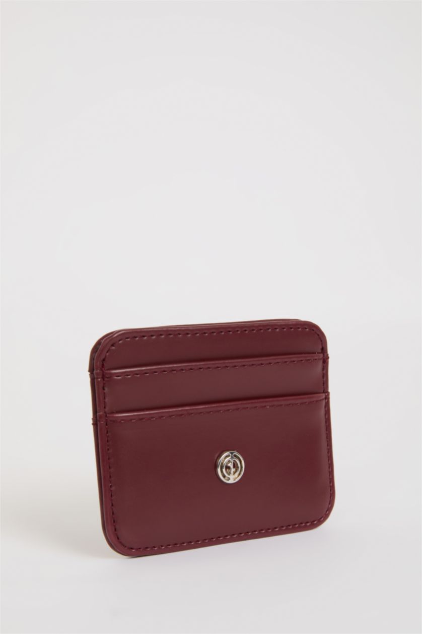 Kadın Bordo Kadın Suni Deri Kartlık