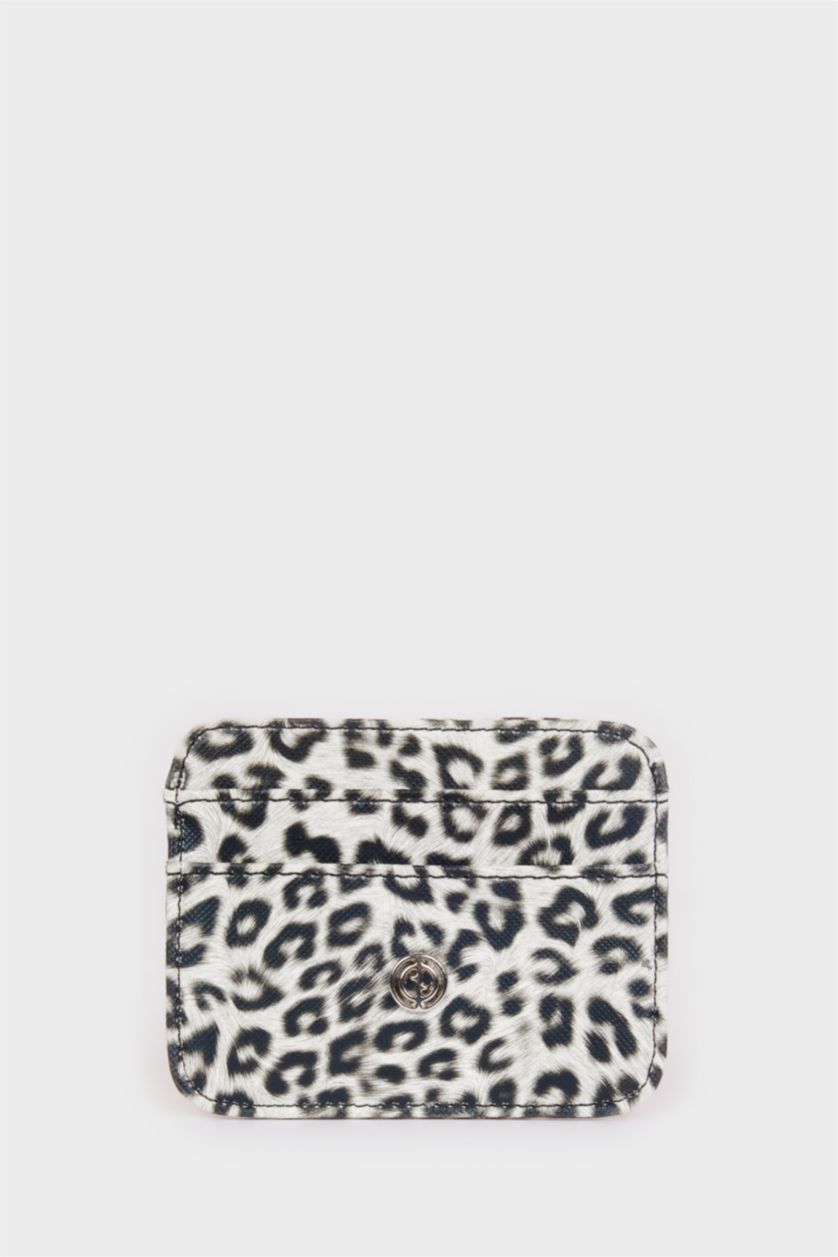 Woman Karma Woman Leopard Patterned Faux Leather Card Holder