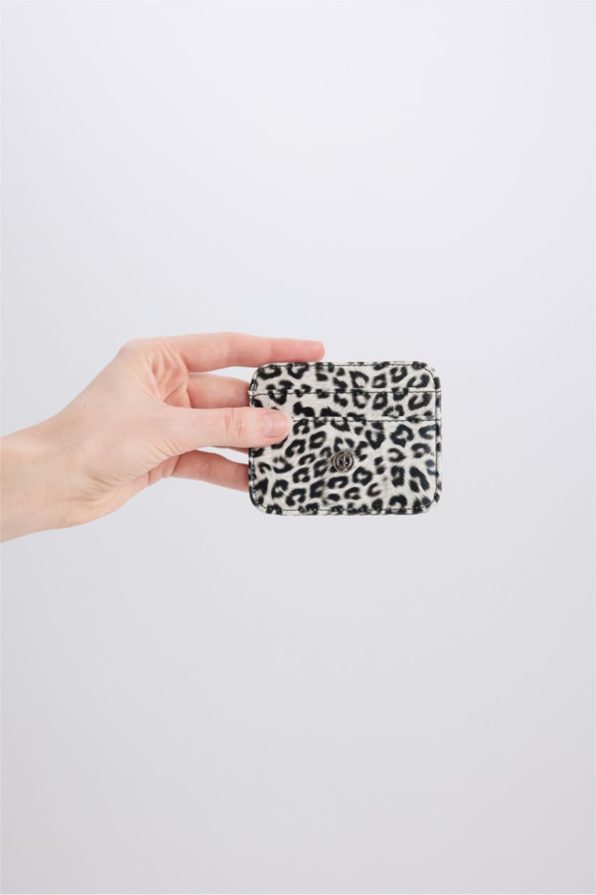 Woman Karma Woman Leopard Patterned Faux Leather Card Holder