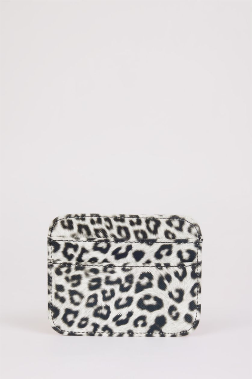 Woman Karma Woman Leopard Patterned Faux Leather Card Holder