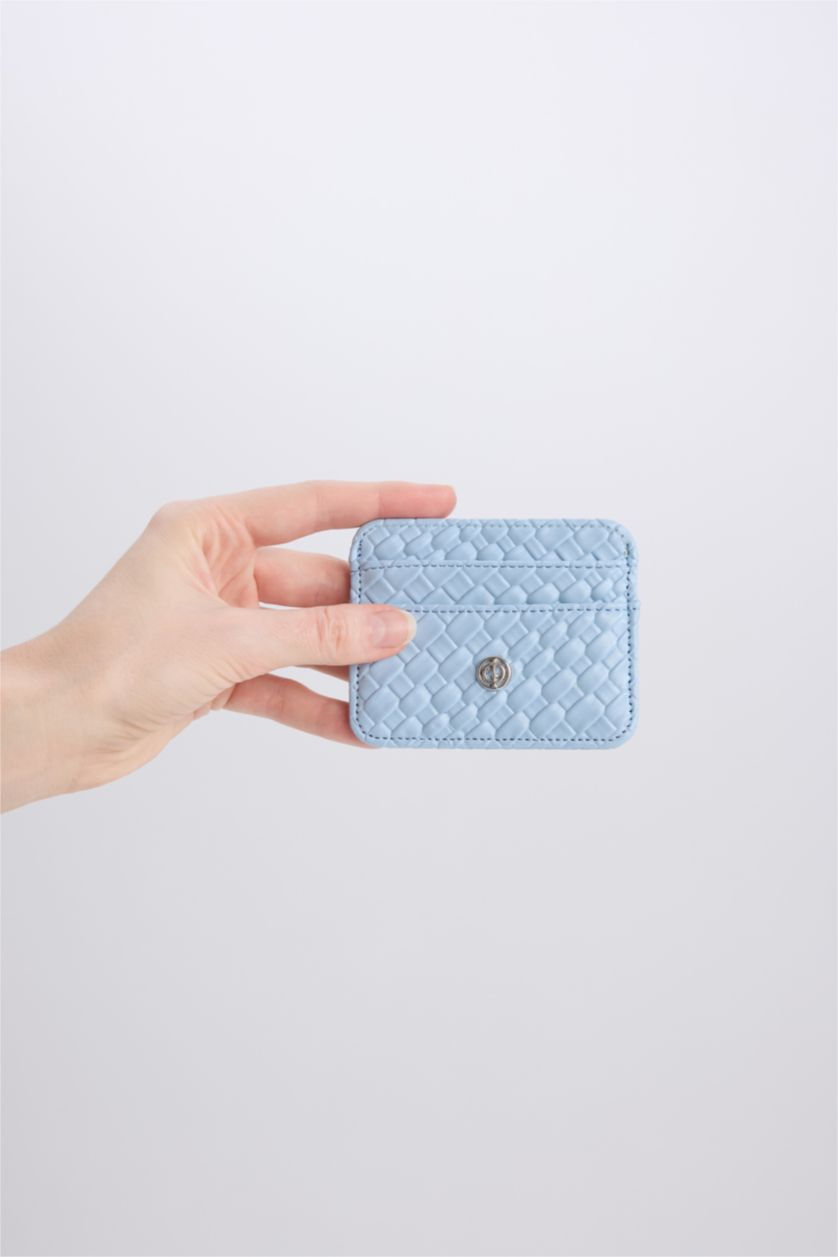 Женщины Светло-синий Картхолдер из искусственной кожи