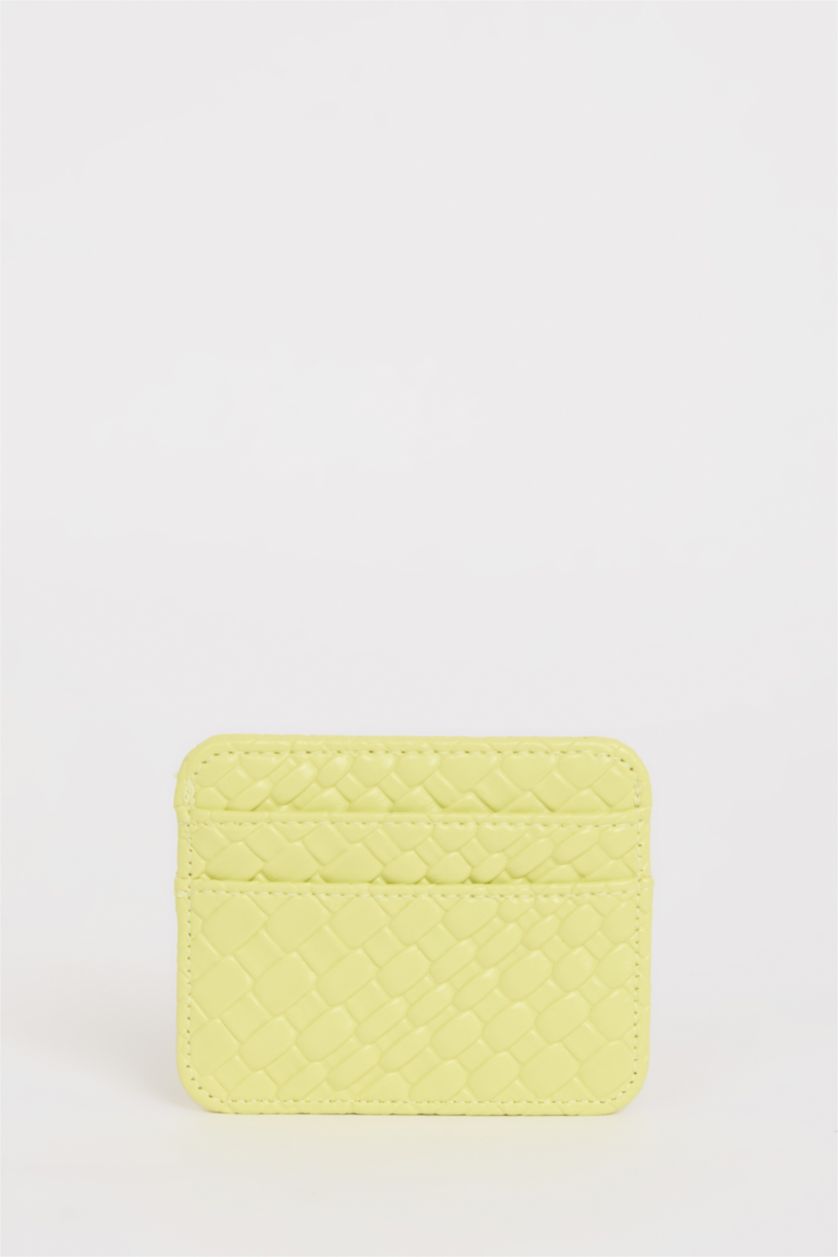 نساء أخضر محفظة بطاقات نسائي جلد صناعي