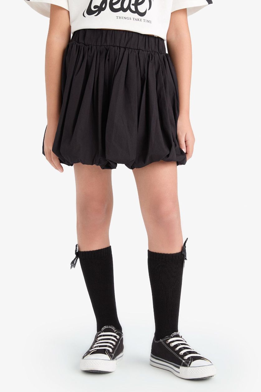 Kız Çocuk - Genç Kız Siyah Poplin Etek Kız Çocuk