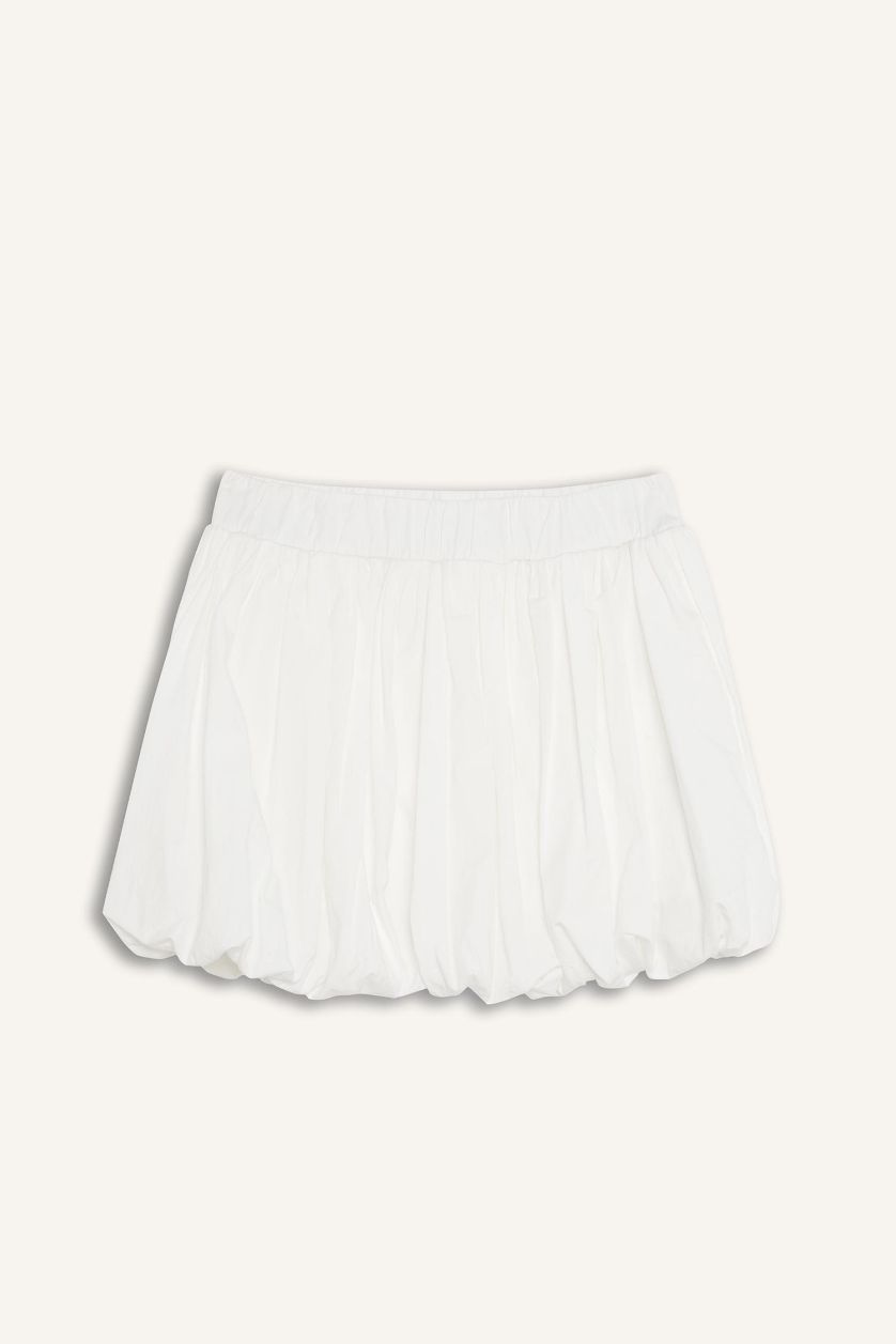 Kız Çocuk - Genç Kız Beyaz Poplin Etek Kız Çocuk