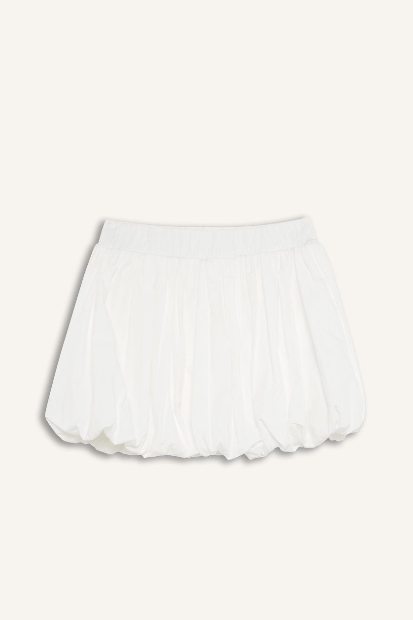 Kız Çocuk - Genç Kız Beyaz Poplin Etek Kız Çocuk