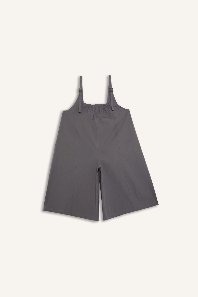 Kız Çocuk - Genç Kız Antrasit Askılı Poplin Tulum Kız Çocuk