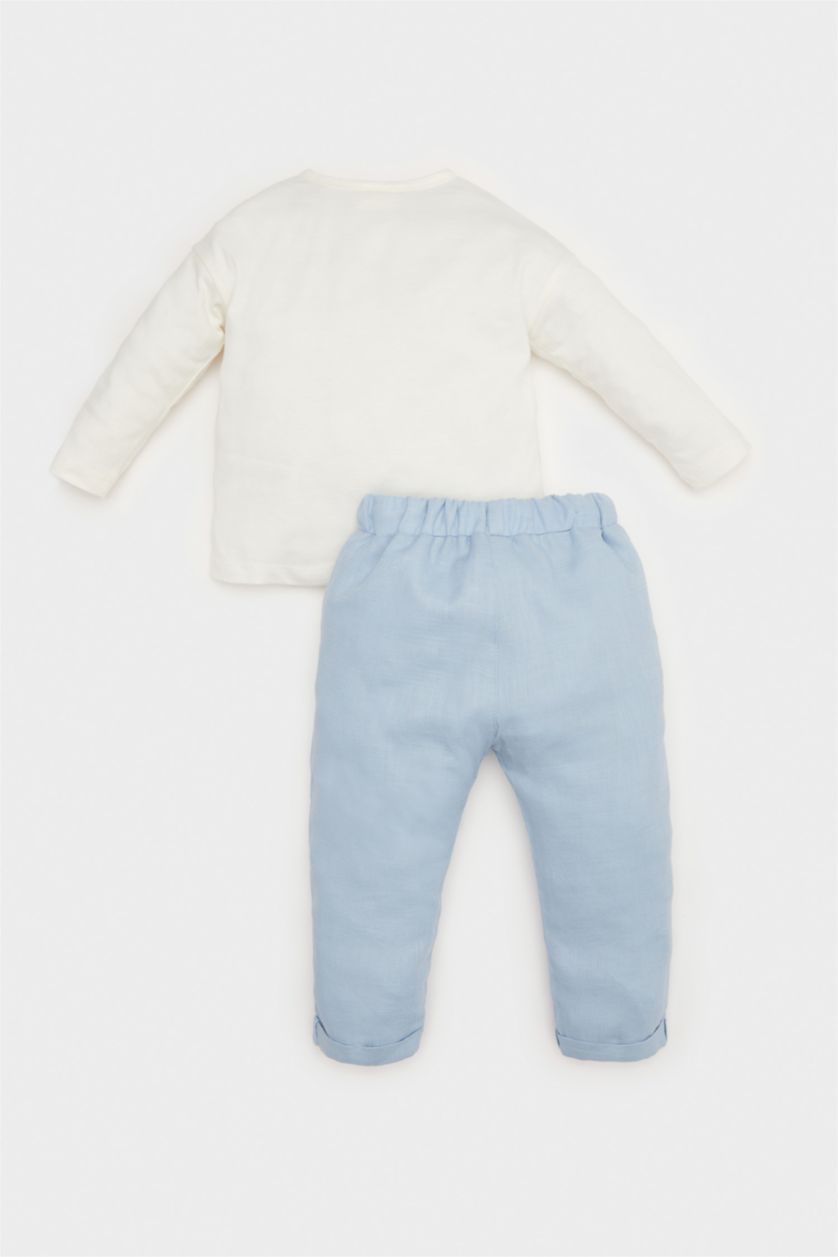 Baby Boy White Baby Boy T-Shirt Sweatpants 2 Piece Set