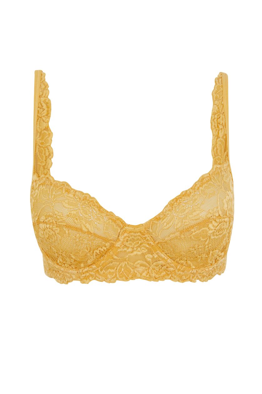 FEMME Jaune Soutien-Gorge en Dentelle de Fall in Love