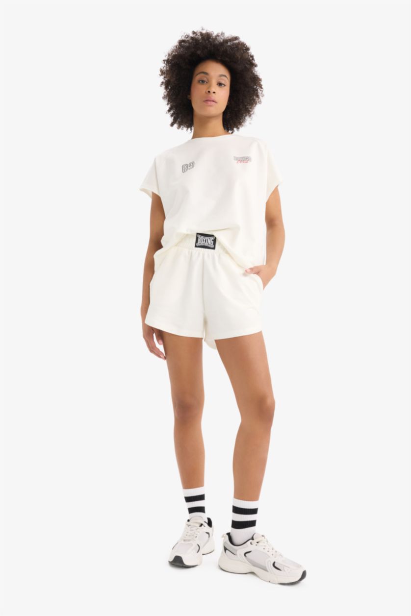 Woman Ecru DeFactoFit Sports Shorts