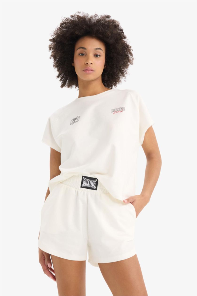 Woman Ecru DeFactoFit Sports Shorts