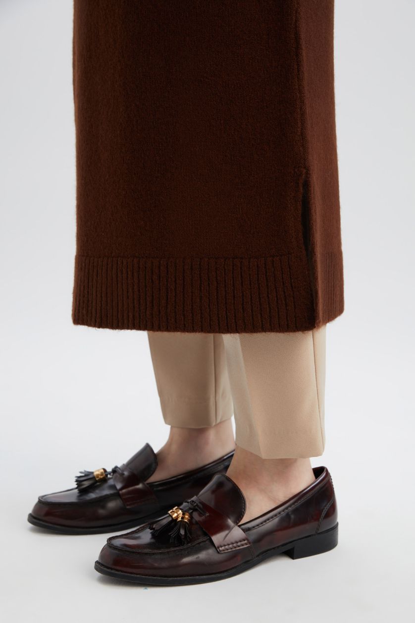 نساء بني جيلي تريكو قصة عادية برقبة مستديرة