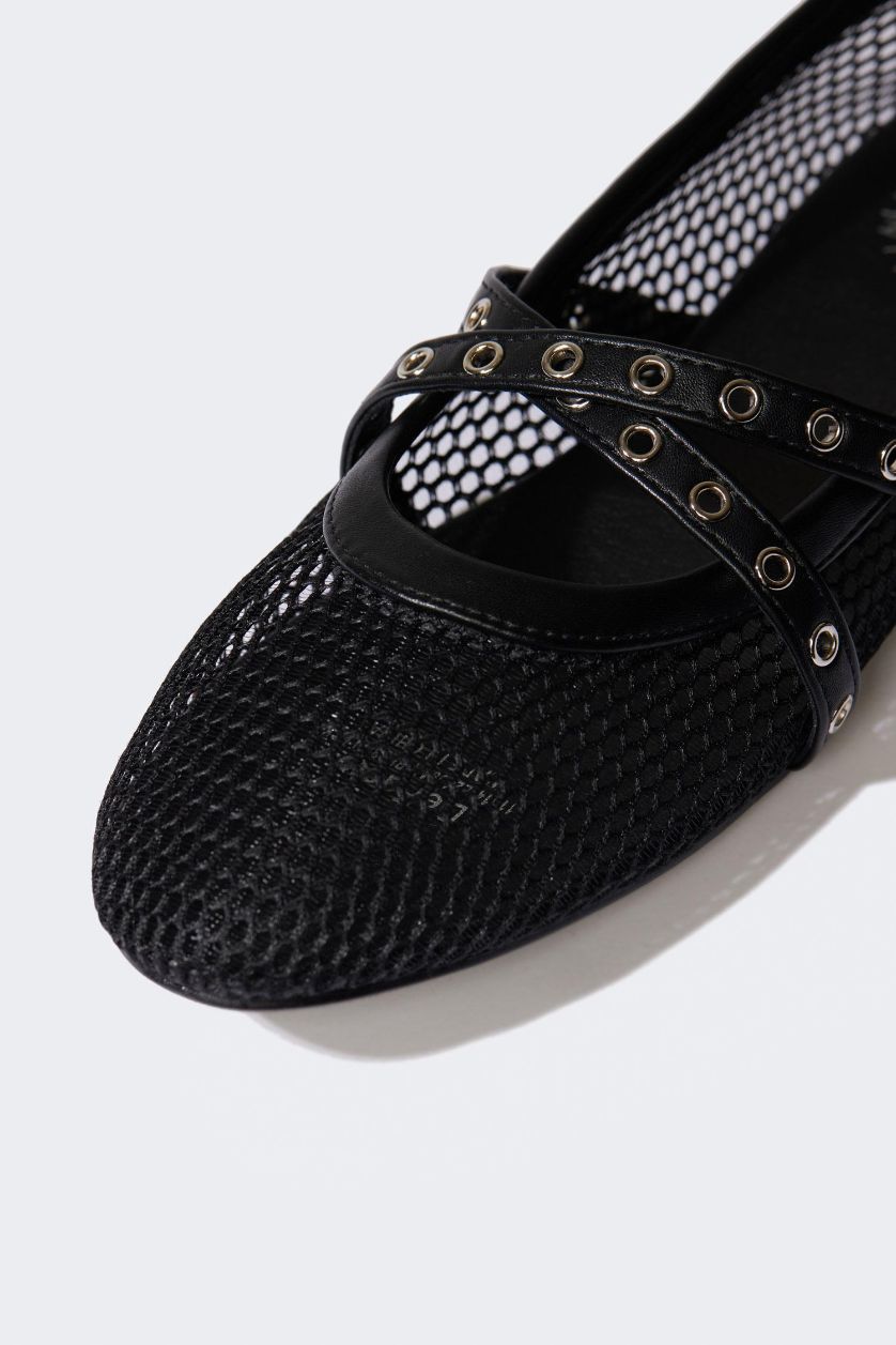 WOMAN Black Woman Ballerina Flat Shoes