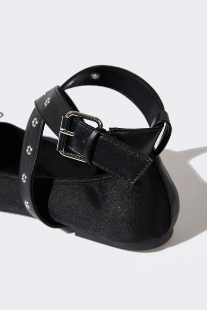 WOMAN Black Woman Ballerina Flat Shoes