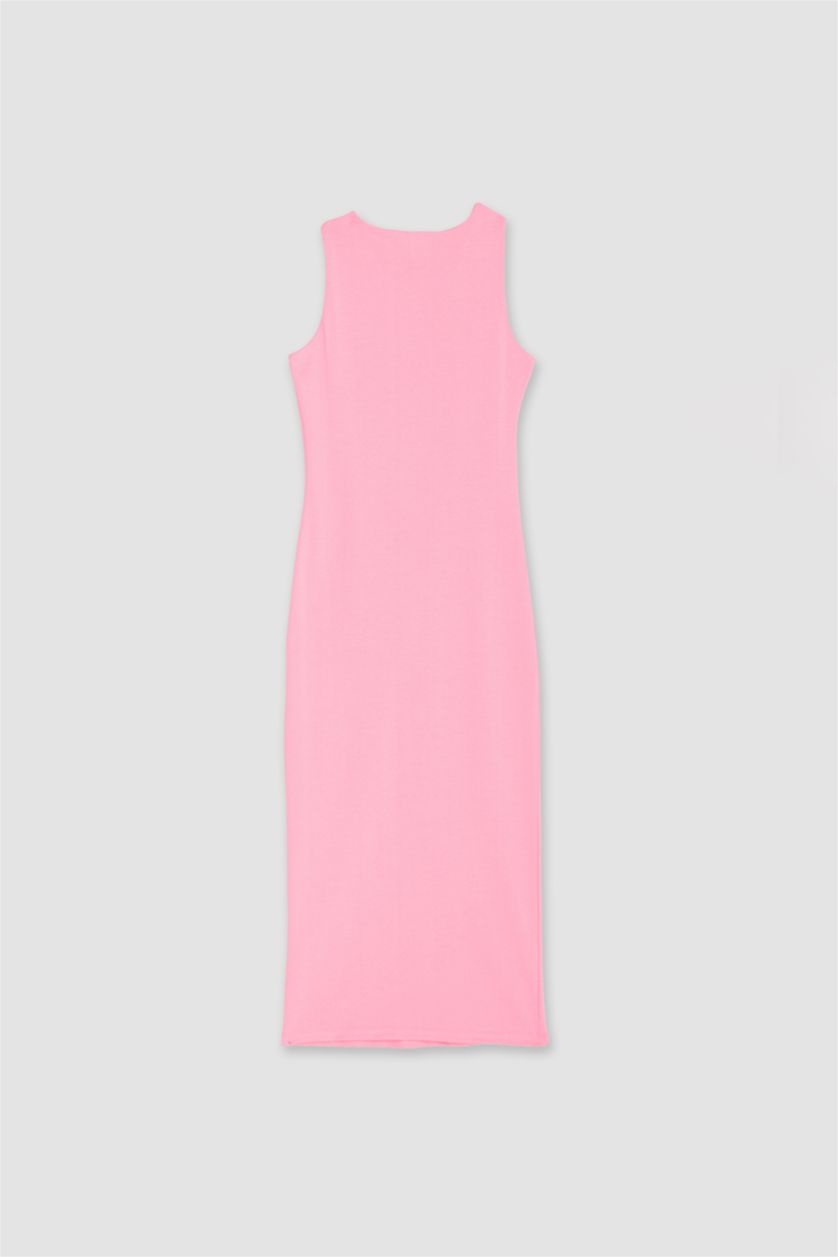 WOMAN Pink Bodycon Crew Neck Camisole Maxi Dress