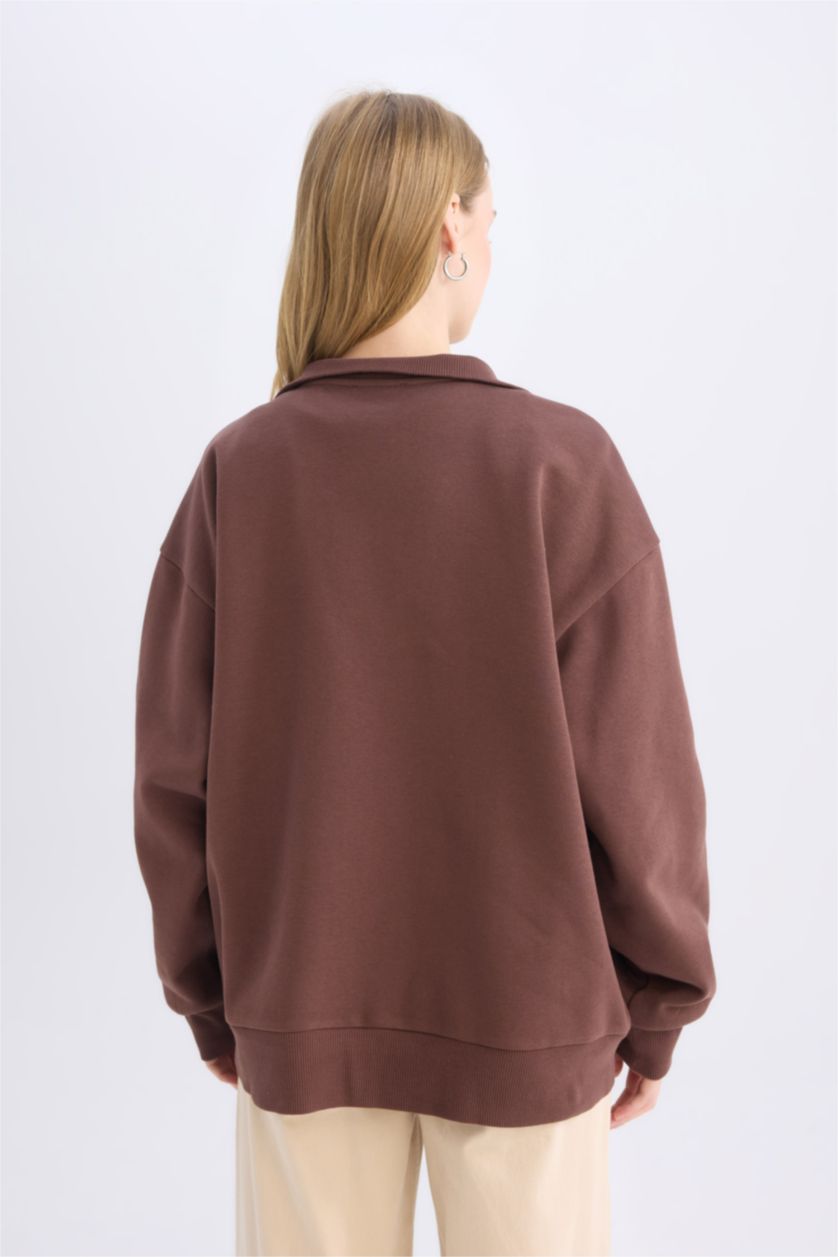 نساء بني سويت شيرت سامبل واسع