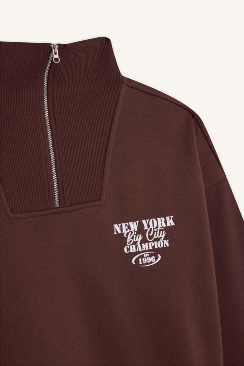 نساء بني سويت شيرت سامبل واسع