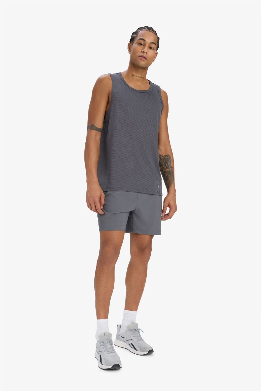 MAN Anthracite DeFactoFit Slim Fit Crew Neck Sports Tank Top