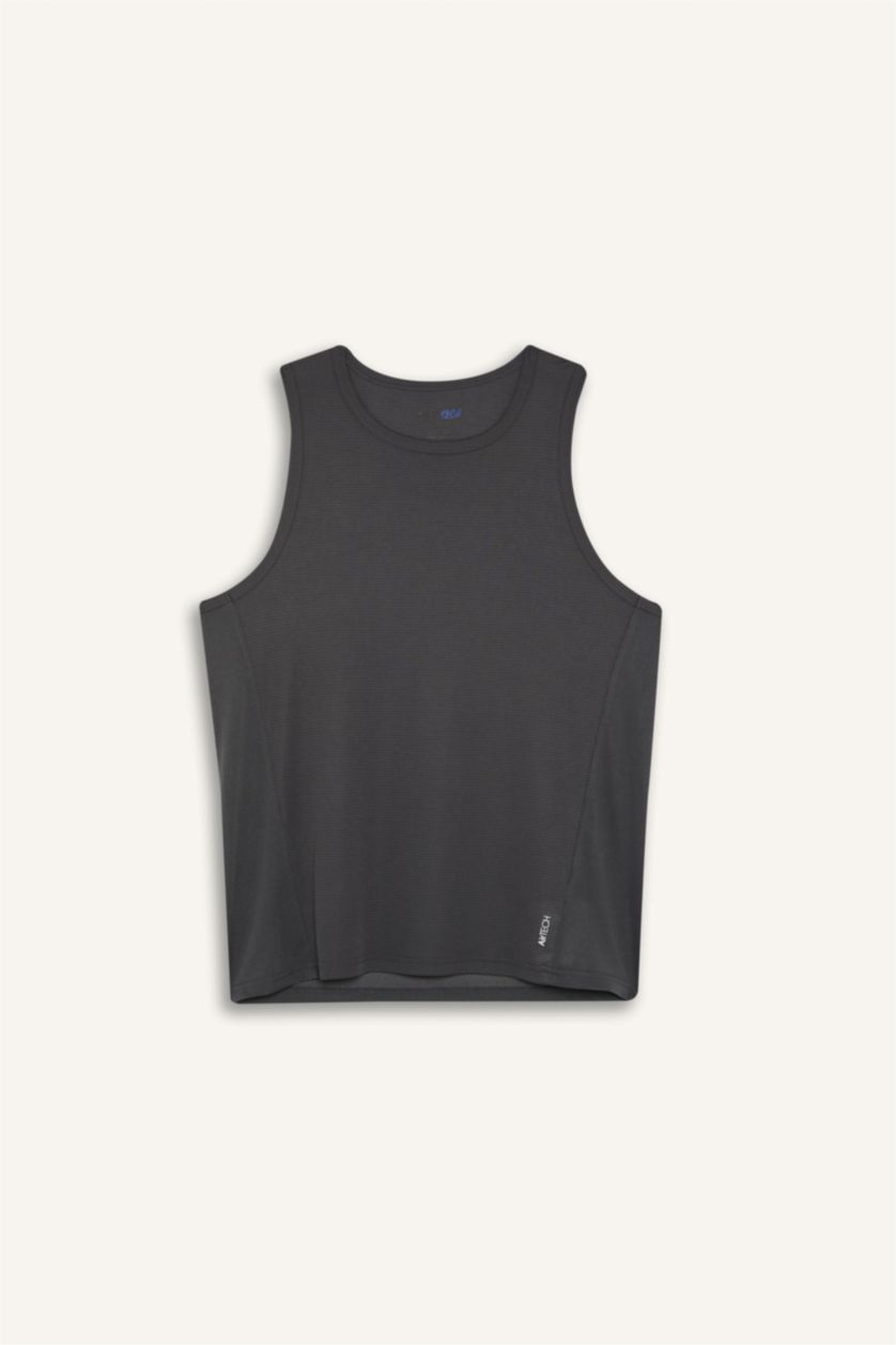 MAN Anthracite DeFactoFit Slim Fit Crew Neck Sports Tank Top