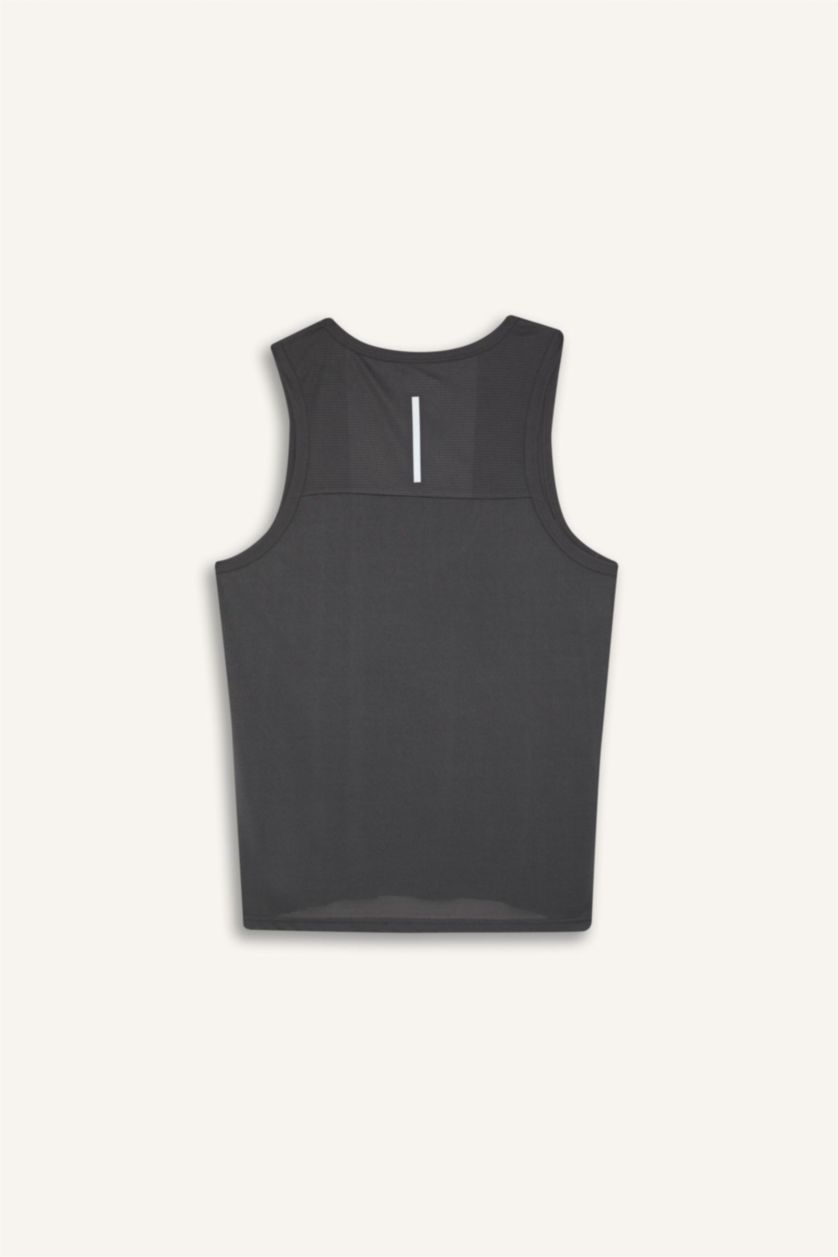 MAN Anthracite DeFactoFit Slim Fit Crew Neck Sports Tank Top
