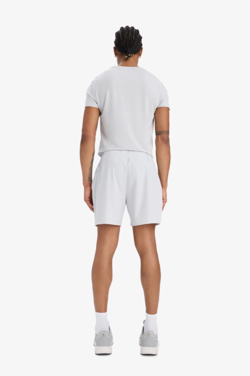 Man Light Grey DeFactoFit Standard Fit Sports Shorts