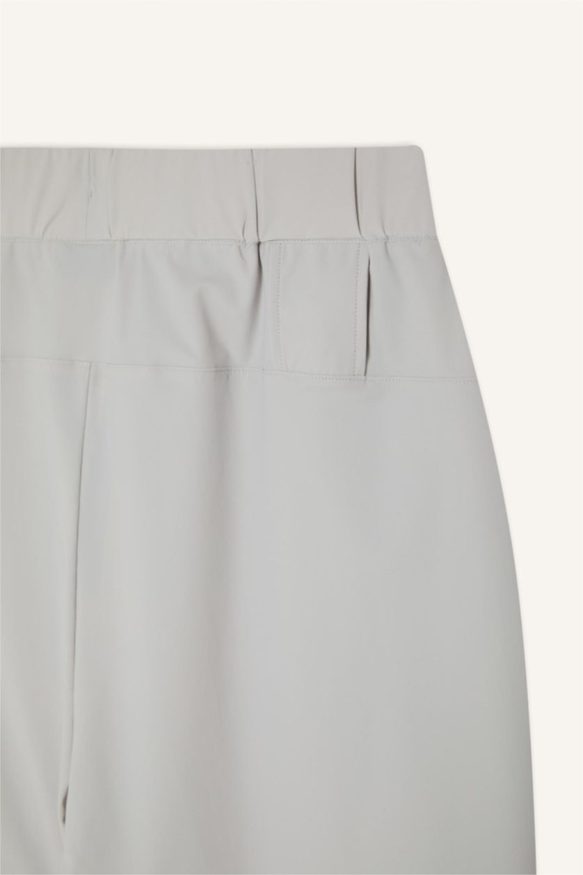 Man Light Grey DeFactoFit Standard Fit Sports Shorts