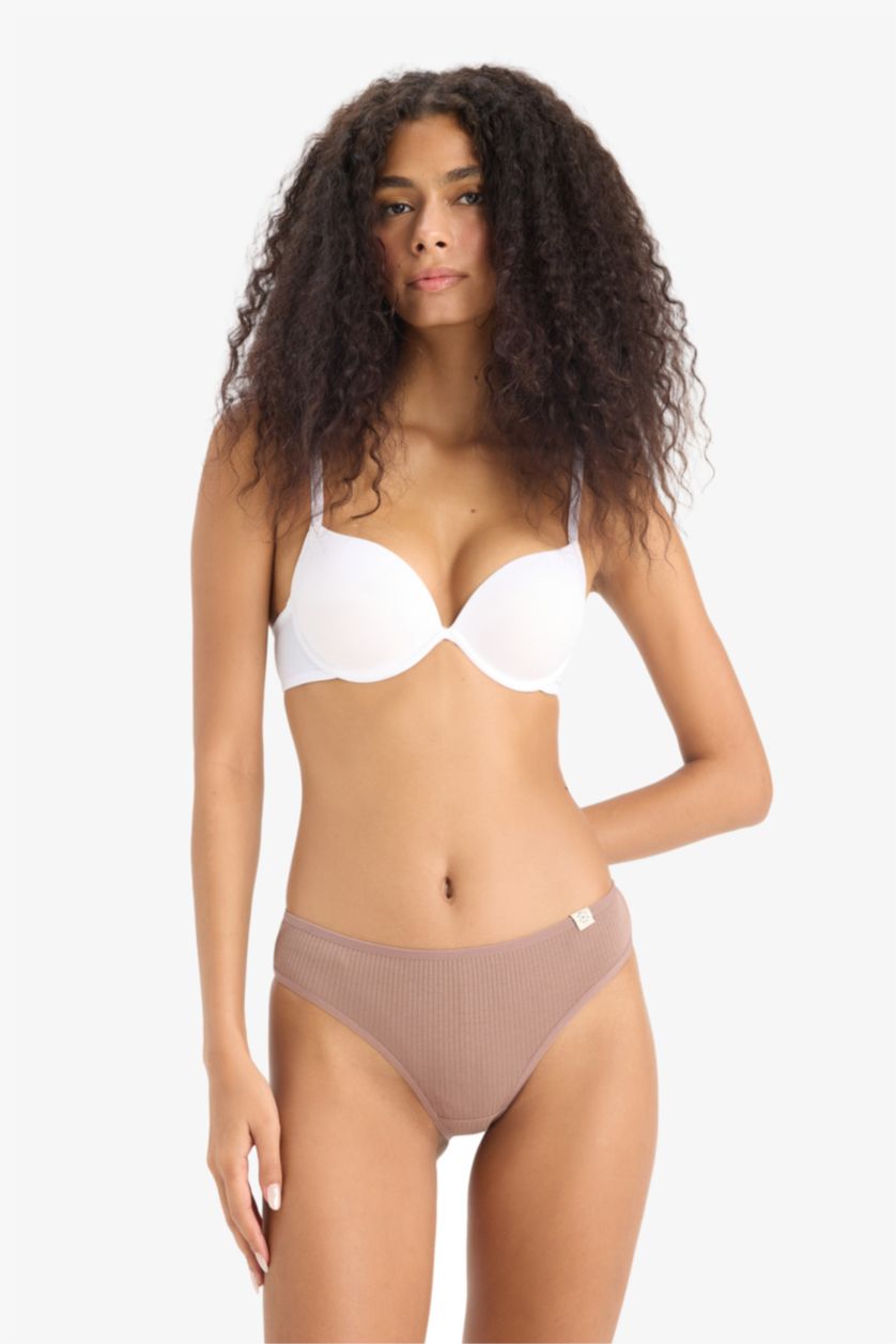 نساء بني فاتح عبوة كلوت سليب مضلع من 3 قطع