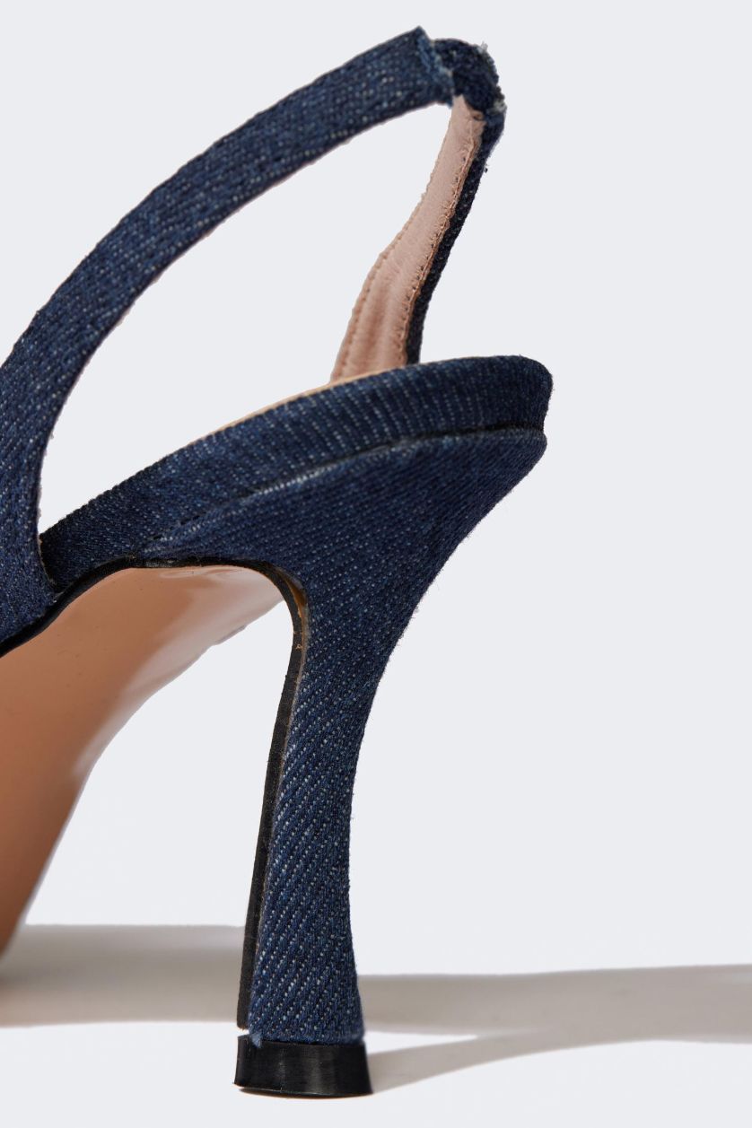 نساء أزرق صندل نسائي بكعب عالي