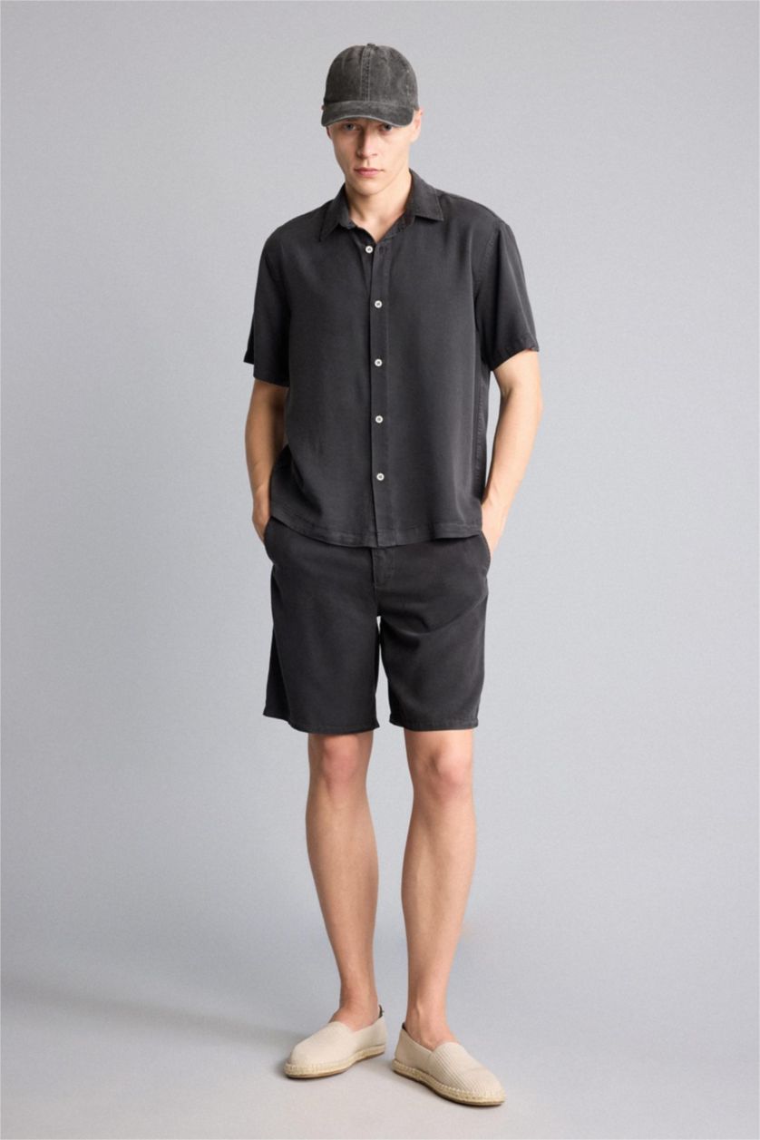 MAN Anthracite Regular Fit Sensual Short Sleeve Shirt
