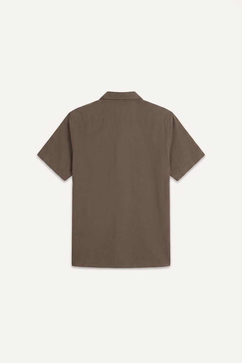 رجال كاكي Regular Fit Short Sleeve Shirt