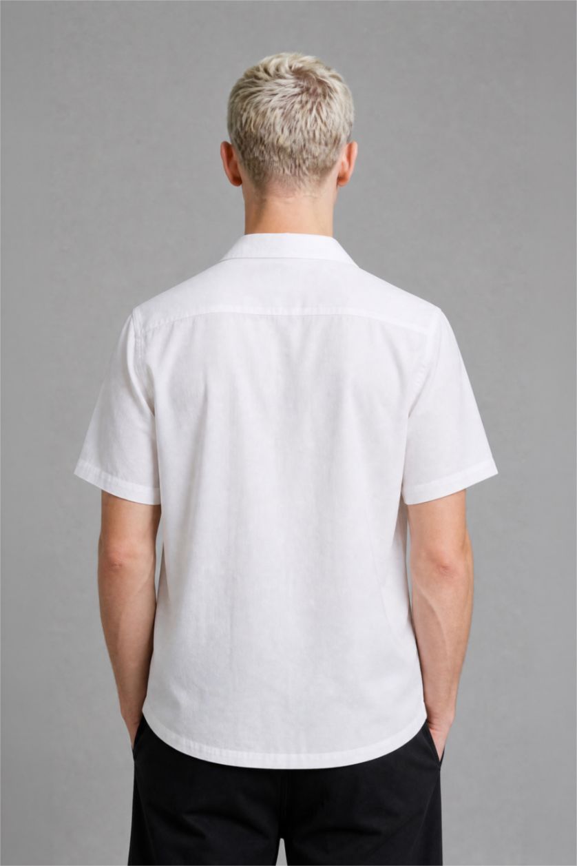 HOMME Blanc Chemises à manches courtes Coupe Régulière