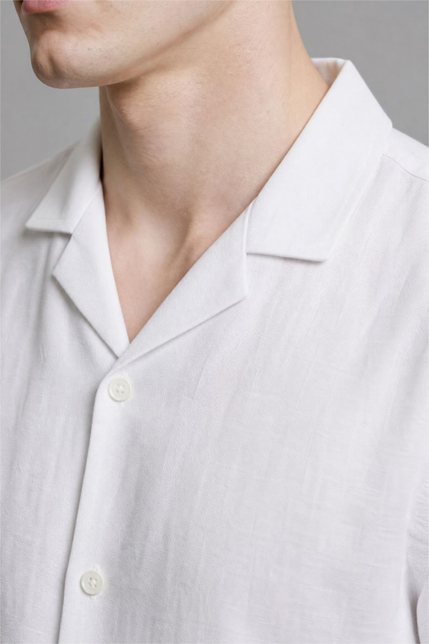 HOMME Blanc Chemises à manches courtes Coupe Régulière