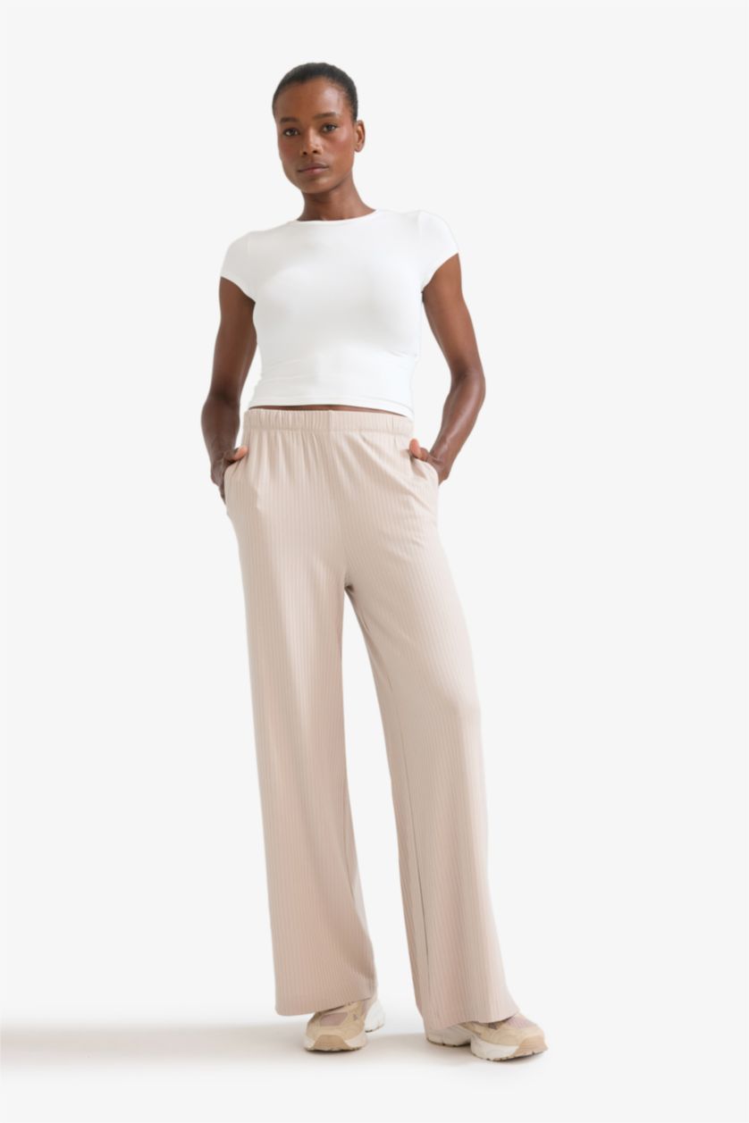 Woman Stone Wide Leg Trousers