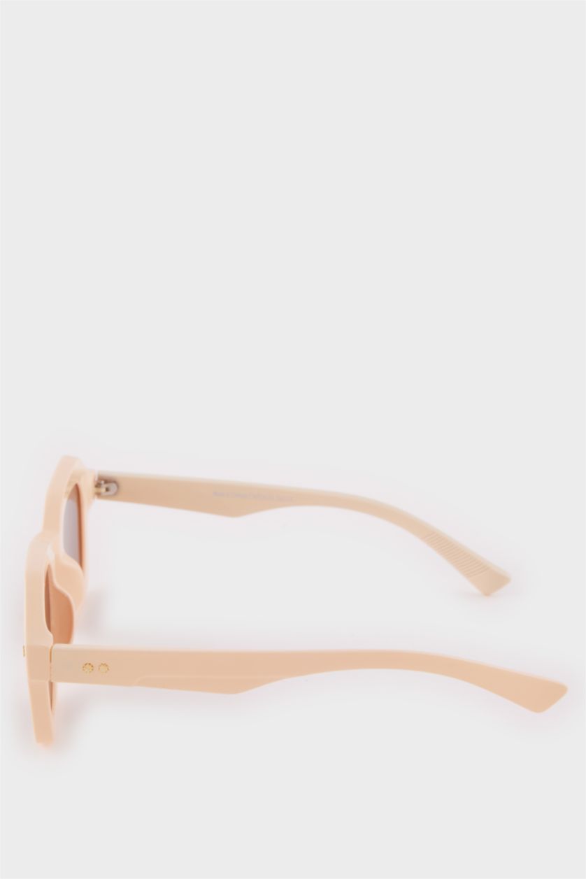 Kadın Bej Kadın Daire Güneş Gözlüğü
